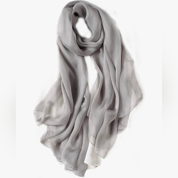 100% Mulberry Silk Scarf by Lithe Cashmere - Picture 1 of 11